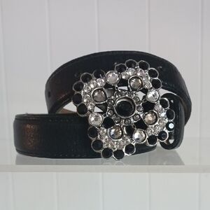 Leatherrock Blk W Bling Belt.
